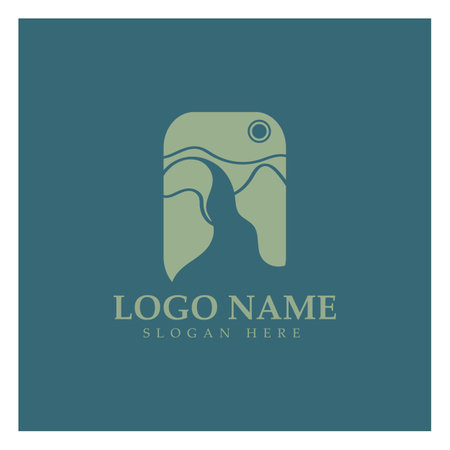 River Logo vector icon illustration design templateのイラスト素材