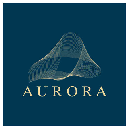 aurora logo design icon illustration vector templateのイラスト素材