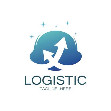 logistics logo icon illustration vector design  distribution symbol  delivery of goods  economy  financeのイラスト素材