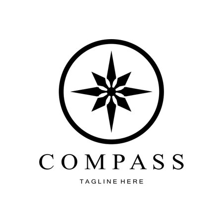 compass icon isolated on background.modern flat compass pictogram,business,marketing,internet concept.trendy simple vector symbol for websitedesign or button to mobile app.logo illustration.のイラスト素材