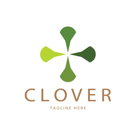 logo design inspiration icon illustration template vector clover or moringa leaves, for natural product design, health, medicine, clover and moringa agriculture, medicinal capsulesのイラスト素材
