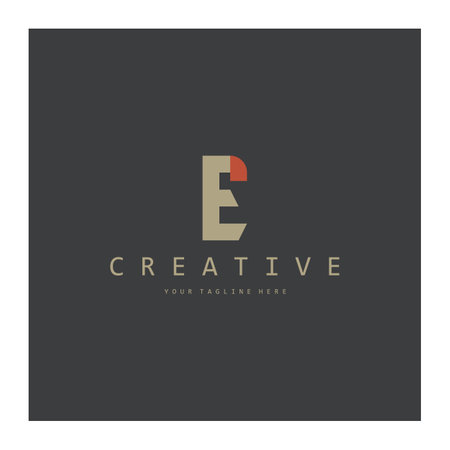 creative letter e logo design, for brand, startup, business, company, identity, application, vectorのイラスト素材