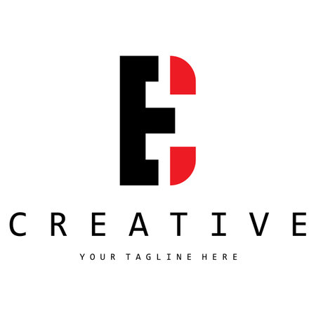 creative letter e logo design, for brand, startup, business, company, identity, application, vectorのイラスト素材