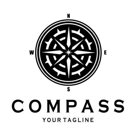 compass icon isolated on background.modern flat compass pictogram,business,marketing,internet concept.trendy simple vector symbol for websitedesign or button to mobile app.logo illustration.のイラスト素材