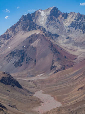 Dry river under the mountains