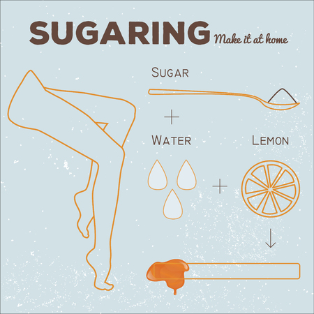 Sugaring illustration. sugar paste ingredientsのイラスト素材