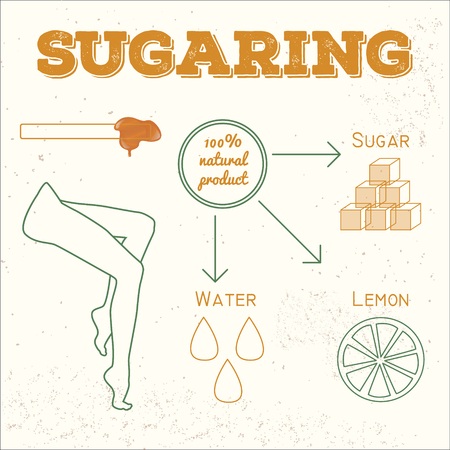 Sugaring illustration. sugar paste ingredientsのイラスト素材