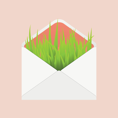 ecology envelope iconのイラスト素材