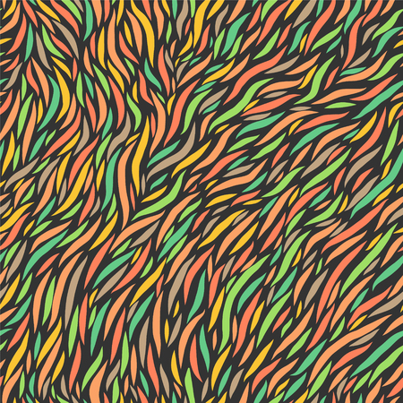 Vector seamless pattern. Geometric design with wavy lines.のイラスト素材