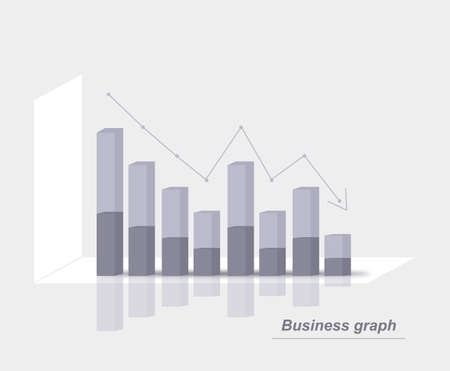 Grey business graphのイラスト素材
