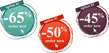 Circle banner with offerのイラスト素材