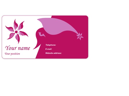 Visit card with flower のイラスト素材