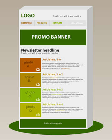 Newsletter template with business styleのイラスト素材