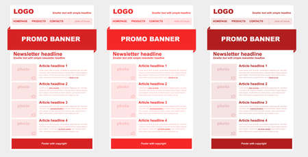 Responsive newsletter template for business or non-profit organizationのイラスト素材