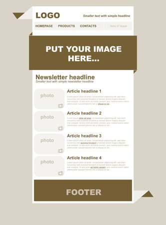 Responsive newsletter template for business or non-profit organizationのイラスト素材