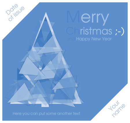 Vector christmas tree for cardのイラスト素材