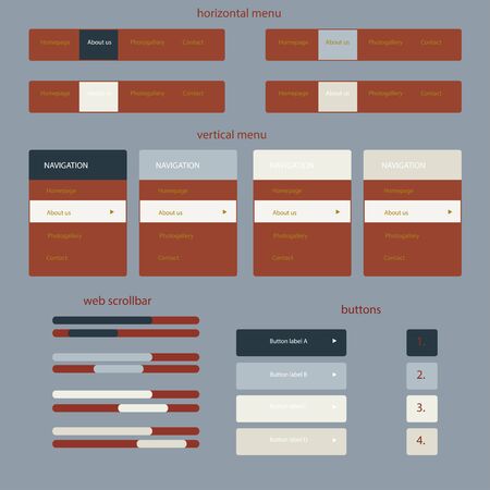 responsive elements for web siteのイラスト素材