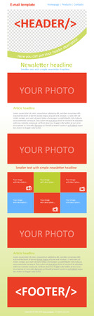 responsive newsletter template for business or non-profit organizationのイラスト素材