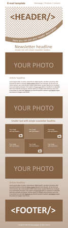 responsive newsletter template for business or non-profit organizationのイラスト素材