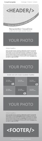 responsive newsletter template for business or non-profit organizationのイラスト素材