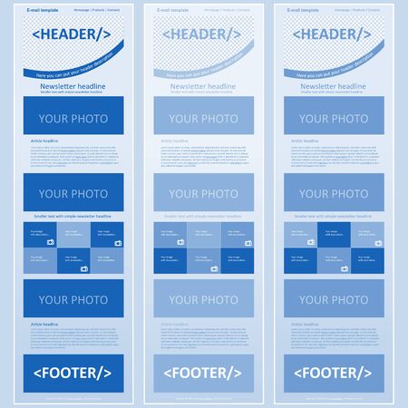 responsive newsletter template for business or non-profit organizationのイラスト素材
