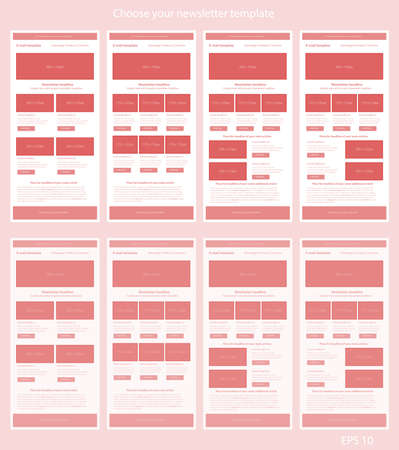 responsive newsletter template for business or non-profit organizationのイラスト素材