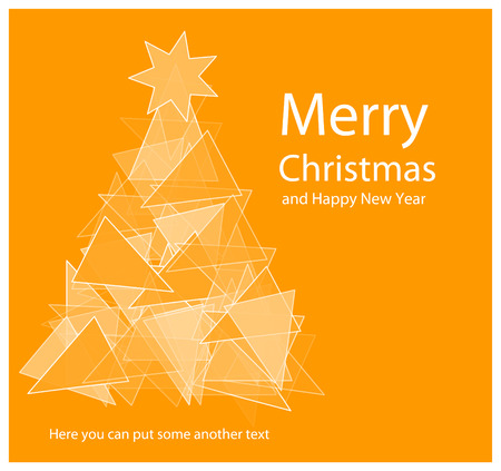 Vector christmas tree with triangle designのイラスト素材