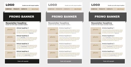 newsletter template for business or non-profit organizationのイラスト素材