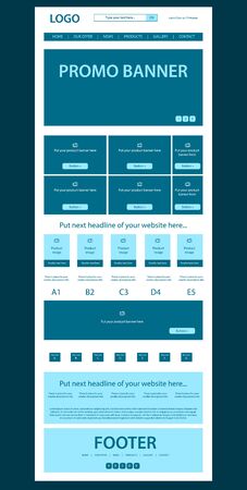 website layout for business or non-profit organizationのイラスト素材