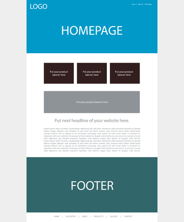 website layout for business or non-profit organizationのイラスト素材