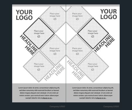 Newsletter corporate vector layout template for business or non-profit organizationのイラスト素材