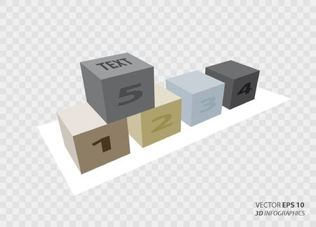 creative vector infographics cubesのイラスト素材