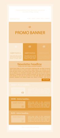 newsletter template for business or non-profit organizationのイラスト素材