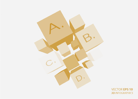 creative vector infographic perspective columnsのイラスト素材