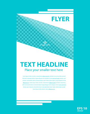 Brochure light blue border template flyer for business, design, education, presentation, website, magazine page.のイラスト素材