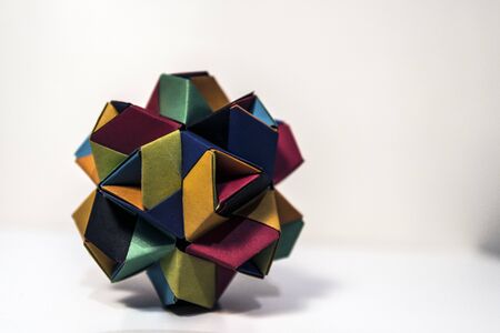 Origami paper polyhedronの写真素材