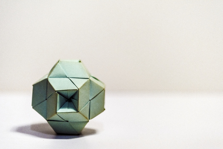 Small origami paper polyhedronの写真素材