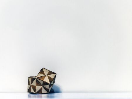 Small origami paper polyhedronの写真素材
