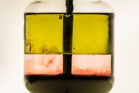 Colorful ink on a jarの写真素材