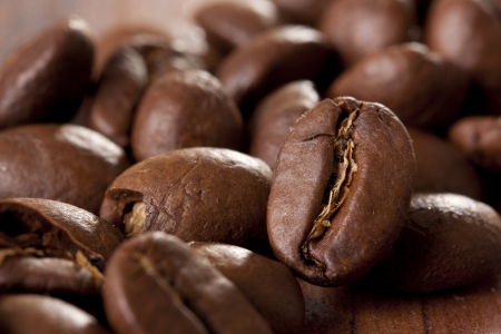 roasted coffee beans can be used for a backgroundの写真素材
