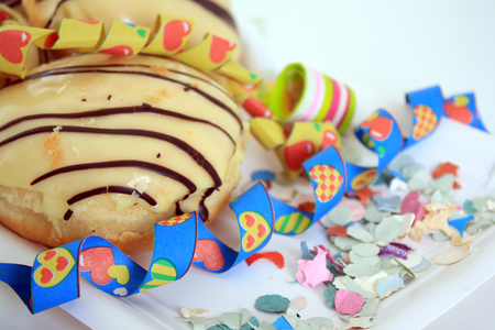 donuts with sugar and chocolateの写真素材