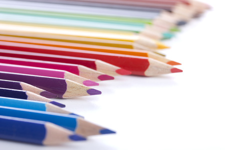colored pencils, isolated on a white backgroundの写真素材