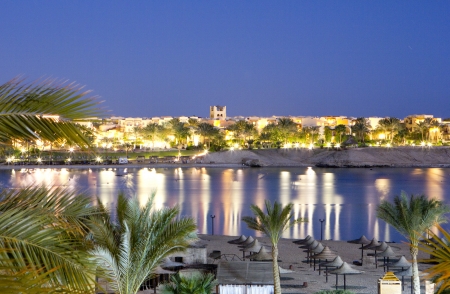 dusk in marsa alam with beach and sea の写真素材