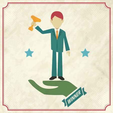 The winner of marketing conceptのイラスト素材