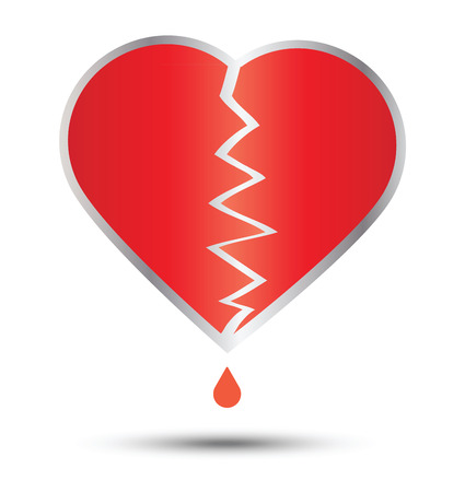 Heartbroken and heart vector designのイラスト素材