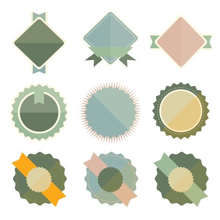 Vintage retro budges labelsのイラスト素材