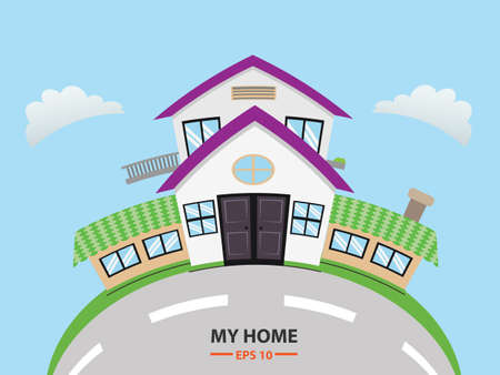 Home cartoonのイラスト素材