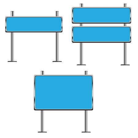 Blank Blue sign standingのイラスト素材