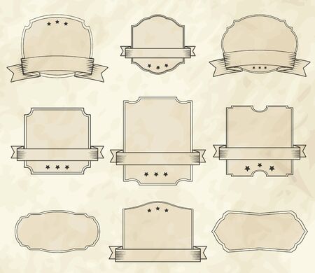 old blank retro vintage label template designのイラスト素材