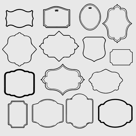 Black and white frameのイラスト素材